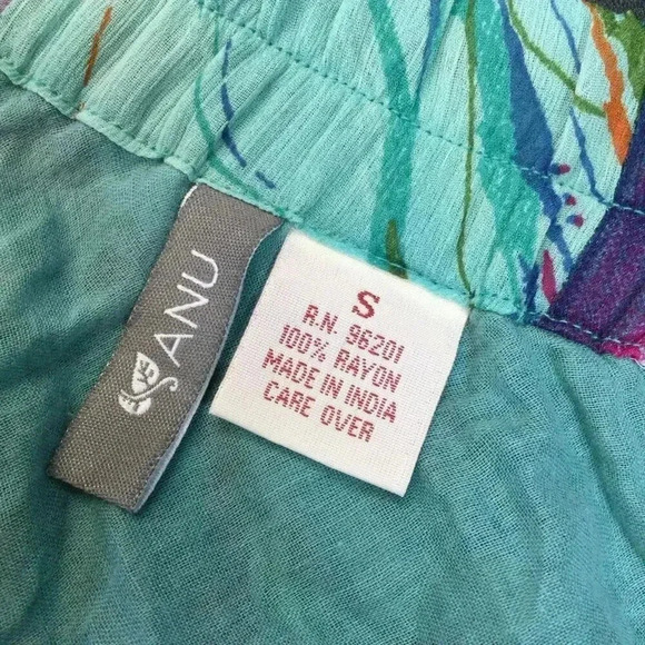 Anu Womens Multicolor Abstract Ruffle Skirt Size Small - Picture 3 of 8